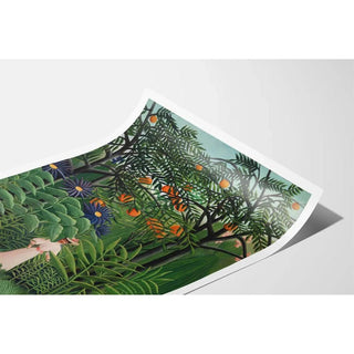 Affiche - Femme se promenant dans une forêt exotique - Henri Rousseau