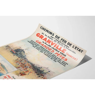 Affiche Granville vintage – Grandes fêtes ferroviaires de 1930