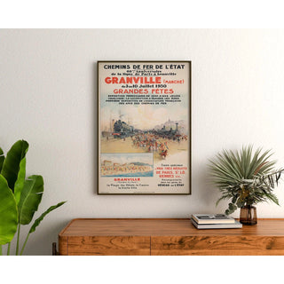 Affiche Granville vintage – Grandes fêtes ferroviaires de 1930
