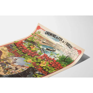 Affiche Normandie Bretagne – Chemins de fer de l’Ouest