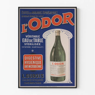 Affiche publicitaire vintage – Eau de table L’Odor