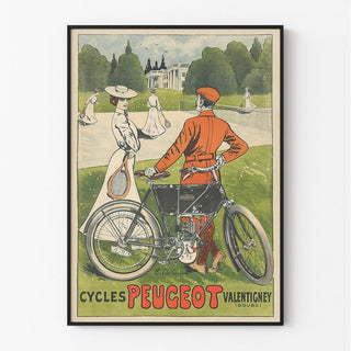 Affiche vintage - Cycles Peugeot Valentigney par Eugène Thiriet