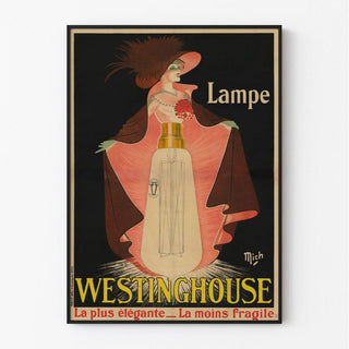 Affiche vintage - Lampe Westinghouse par Mich