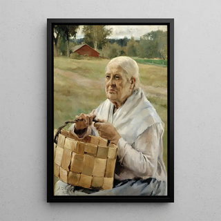 Albert Edelfelt - Old Woman With A Chip Basket.webp