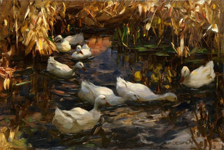Alexander Koester - Enten am Teichufer.webp