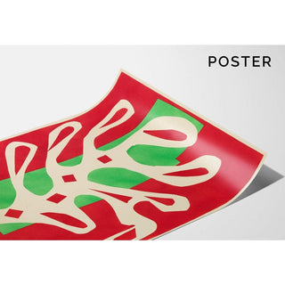 Algue Blanche sur Fond Rouge et Vert - Henri Matisse | Reproduction Tableau Décoration murale affiche copie