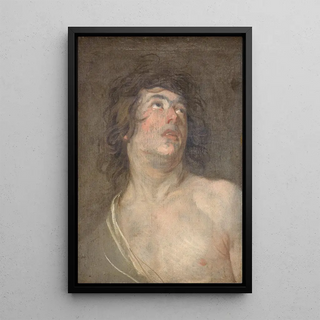 Anthony van Dyck - Study Head of a Young Man Looking Upwards St Sebastian.webp