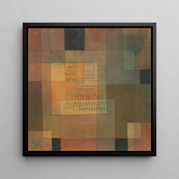 Reproduktion af maleriet Arkitektur polyfonisk - Paul Klee