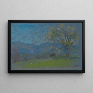 Arthur Bowen Davies - Landscape with Yellow Tree.webp