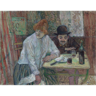 Au Café La Mie - Henri de Toulouse-Lautrec | Reproduction Tableau Décoration murale affiche copie
