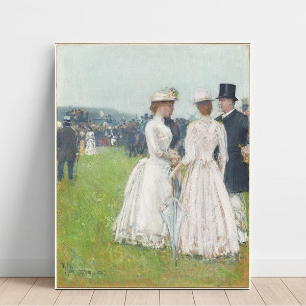 Reproduktion af maleriet ved Grand Prix de Paris - Childe Hassam