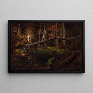 August Cappelen - Study of a Decaying Wood.webp