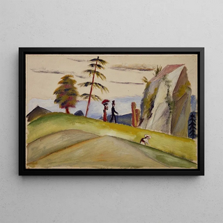 August Macke - Strollers in a Rocky Landscape.webp