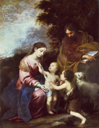 Bartolom Estebn Murillo - The Holy Family with the Infant Baptist.webp
