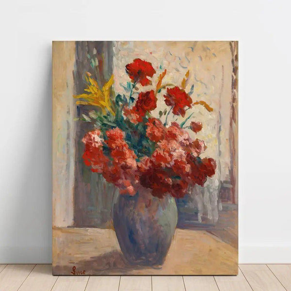 Reproduktion af maleriet af Bouquet de Fleurs dans un Vase - Maximilien Luce