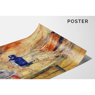 Bouteilles bleues et poulet - James Ensor | Reproduction Tableau Décoration murale affiche copie