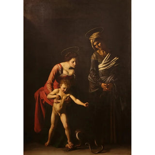 Caravaggio - Madonna and Child with Saint Anne.webp