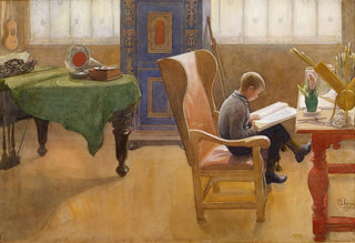 Carl Larsson - Esbjrn at the Study Corner.webp