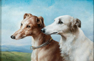 Carl Reichert - Two Greyhounds.webp