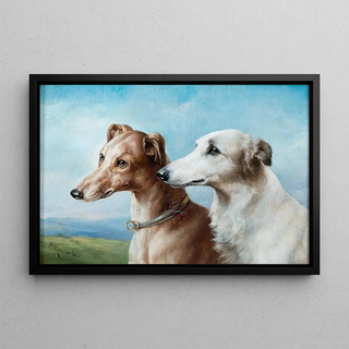Carl Reichert - Two Greyhounds.webp