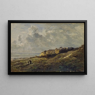 Charles Franois Daubigny - Coastal Landscape in Normandy VillervillesurMer.webp