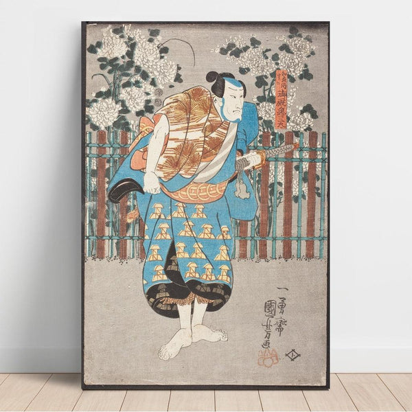 Reproduktion af maleriet Chiemon, men i virkeligheden Onmaya no Kisanda - Utagawa Kuniyoshi