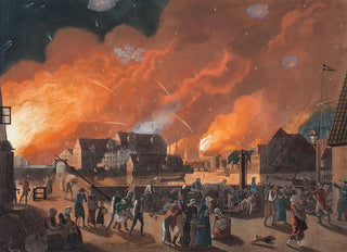 Christoffer Wilhelm Eckersberg - Kbenhavn Natten Mellem 4 Og 5 September Set Fra Christianshavn.webp