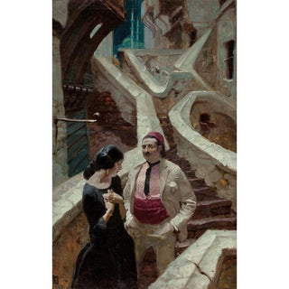 City of Temptation - Dean Cornwell | Reproduction Tableau Décoration murale affiche copie