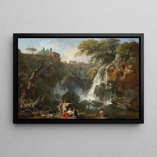 ClaudeJoseph Vernet - The Waterfalls at Tivoli with the Villa of Maecenas.webp