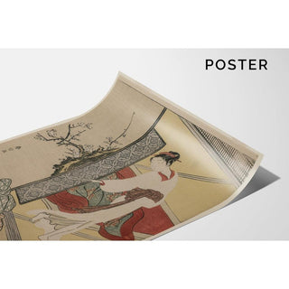 Courtisane et servante endormie - Suzuki Harunobu | Reproduction Tableau Décoration murale affiche copie