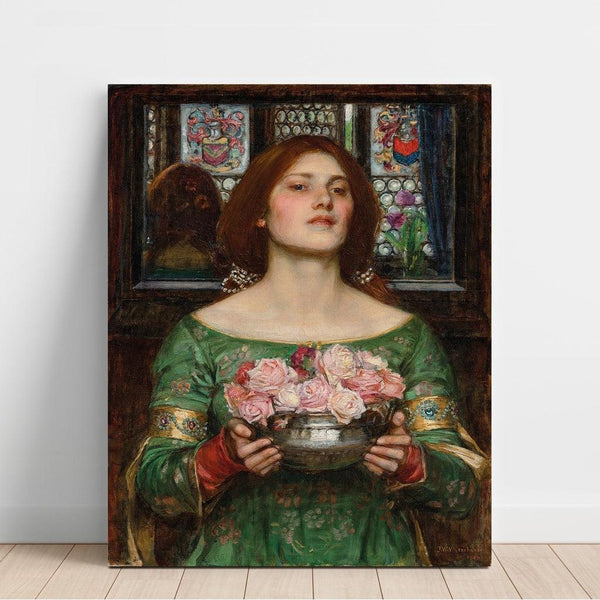 Reproduktion af maleriet Cueillez les boutons de rose tant que vous le pouvez - John William Waterhouse