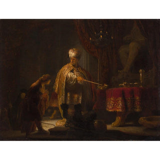 Daniel et Cyrus devant l'idole Bel - Rembrandt van Rijn | Reproduction Tableau Décoration murale affiche copie