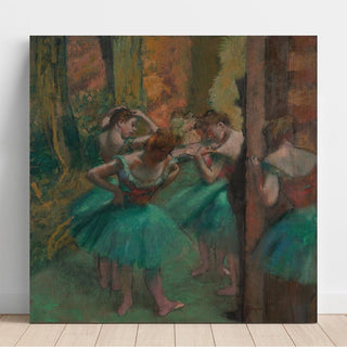 Danseuses, roses et vertes - Edgar Degas | Reproduction Tableau Décoration murale affiche copie