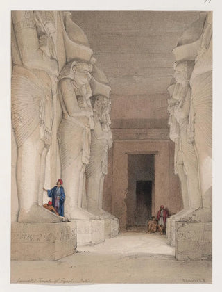 David Roberts - Excavated Temple of Gyrshe Gerf Hussein Nubia.webp