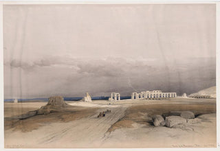 David Roberts - Ruins of the Memnonium Thebes Dec 5th 1838.webp