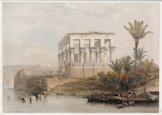 David Roberts - The hypthral temple at Phil called the Bed of Pharaoh.webp