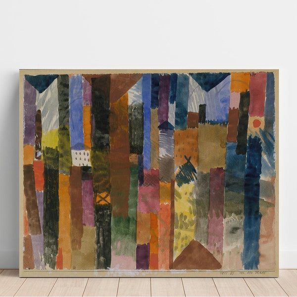 Reproduktion af maleriet Devant la ville - Paul Klee