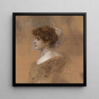 Eduard Veith - Dreiviertelportrt einer jungen Frau.webp