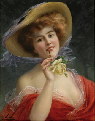 Emile Vernon - Fille a la Rose Jaune.webp
