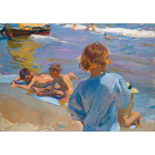 Enfants sur la plage, Valence - Joaquín Sorolla | Reproduction Tableau Décoration murale affiche copie