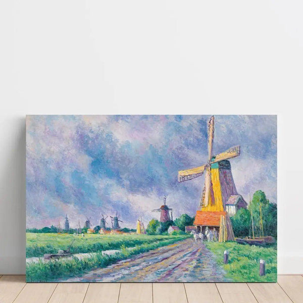 Reproduktion af maleriet Environs De Rotterdam - Maximilien Luce