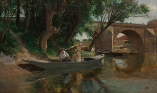 Ernest Meissonier - Bridge at Poissy Pcheurs ligne.webp