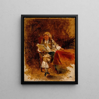 Ernest Meissonier - Study of a Seated Cavalier Reading.webp