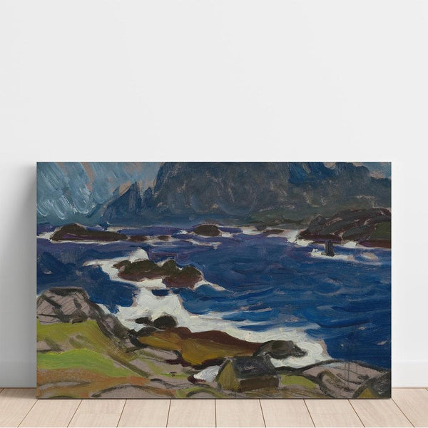 Reproduktion af maleriet Studie under en storm, Lofoten - Anna Boberg