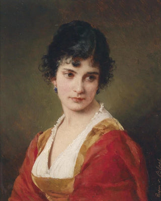 Eugen von Blaas - Portrait einer jungen Frau.webp