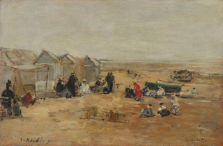 Eugne Boudin - Deauville Scne de plage.webp