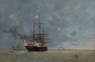 Eugne Boudin - Le Havre navires en pleine mer.webp