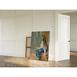 Femme aux Longs Cheveux - Pierre-Auguste Renoir | Reproduction Tableau Décoration murale affiche copie