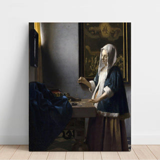 Femme tenant une balance - Johannes Vermeer | Reproduction Tableau Décoration murale affiche copie