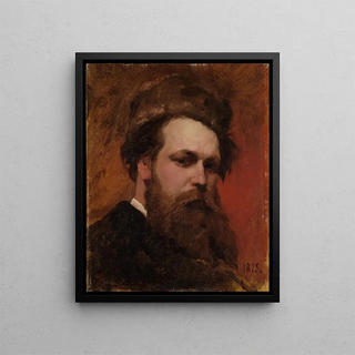 Ferdinand Keller - Selfportrait with fur hat.webp